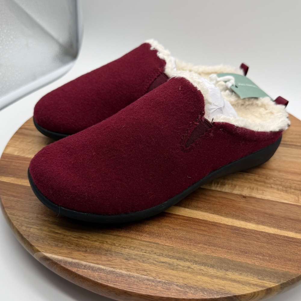 Revitalign Dundee Slippers Women's US 5.5D UK 3.5D Cranberry Wool Orthotic Mule